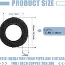 Amylove 36 Pcs 3.3 Feet Foam Pipe Insulation Foam Tube Insulating Water Pipe Pool Swim Noodles Heat Preservation Pipe Covers for Tubing Outdoor Freeze Protection (Black,1 Inch)