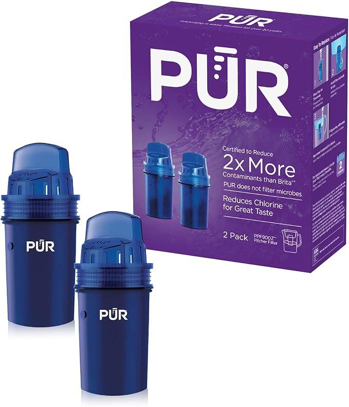 1 Pack PUR Water Pitcher & Dispenser Replacement Filter, Genuine PUR Filter, 2-in-1 Powerful Filtration and Faster Filtration, 4-Month Value, Blue (PPF900Z2)