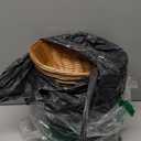 DAJAVE 20 Pack Plastic Oval Basket, 9x6.9x2.36 Inch Woven Bread Baskets Food Serving Baskets, Food Storage & Fruit Basket for Party, Kitchen, Restaurant, Display Decor(Light Brown)