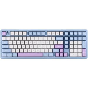 Blade101 Wireless Aluminum Gaming Keyboard, BT5.0/2.4GHz/USB-C Hot Swappable Custom Mechanical Keyboard with 8000mAh Battery, Gasket Structure, RGB Backlit, NKRO for Win/Mac (Blue)
