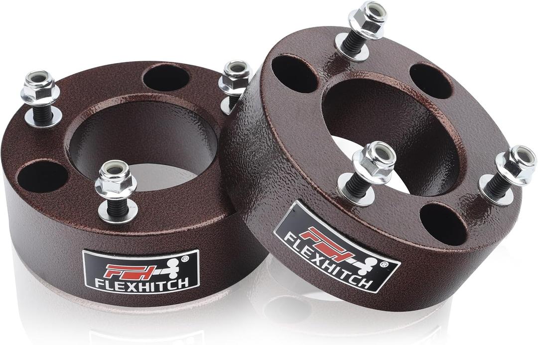 FlexHitch 3" Front Leveling Lift Kits for 2004-2024 F150, 3 inch Forged Front Strut Spacers Leveling Kits Compatible with 2004-2024 F-150 2WD 4WD