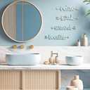 Pigort 4 Pcs Bathroom Wall Decor Wooden Soak Relax Unwind Breathe Plaque Wall Arts Decorations Cutout Farmhouse Sign for Toilet Dressing Room Laundry Room (Tin)