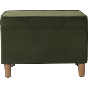 HomePop 24" Dinah Collection Storage Ottoman - Loden Green Velvet, 18"D x 24"W x 18"H