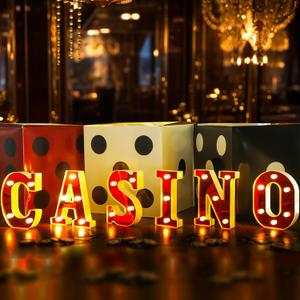 Aurelema Casino Party Decorations 6.3" Movie Night Letters Sign Decor Battery Powered Marquee Lighted Sign LED Letter Lights for Casino Theme Summer Party Birthday Home Tabletop Wall Decor Supplies