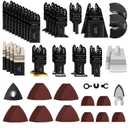 KELIN 120 PCS Multitool Blade Kits Cutting and Sandpaper Oscillating Tool Accessories Universal Oscillating Saw Blades, 11 Types Blades Compatible with Dewalt Bosch Dremel Milwaukee