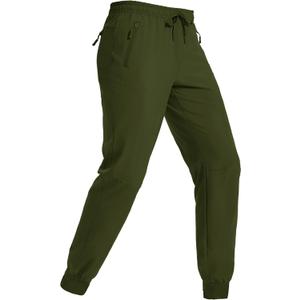 MAGNIVIT Men's Sweatpants with 3 Zipper Pockets Athletic Workout Lightweight Pants Quick Dry Running Joggers for Men (Green)