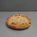 QIYANPAX 30 PCS Thanksgiving Paper Plates Fall Pumpkin & Autumn Leaves 9" x 11" Heavy-Duty Disposable Plates for Thanksgiving Dinner, Harvest Party, Fall Table Decor