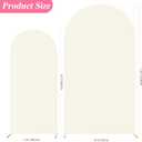 Putros Wedding Arch Cover 7.2FT, 6FT Ivory Spandex Fitted Round Top Chiara Backdrop Stand Covers 2 Set for Wedding Birthday Party Decoration