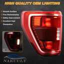 Tail Light with Blind Spot Compatible With 2021 2022 2023 Ford F150 Left Driver Side Taillight Rear Brake Lamp Halogen Type Without Bulb # ML3Z13405C (Module NOT Included)