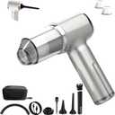 Handheld Car Vacuum Cleaner High Power,4-in-1 Small Portable Mini Cordless Brushless Motor Cleaner with 22000pa Suction Power & Air Duster,Type-C Charge,Cleaner for Home,Car(Mysterious Silver)