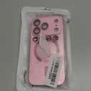 Misscase Magnetic for iPhone 17 Pro Case,Comes with Camera Lens Protector,Compatible with Magsafe,Soft TPU Full Protection Slim Smooth Bumper Shockproof Phone Cover Rose Gold