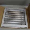PATIKIL Door Air Vent Cover, 12" x 10", Aluminum Grille Ventilation Cover Louvered for Cabinet Wardrobe Door, Silver Tone