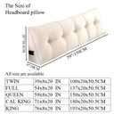 SAMTY Wedge Headboard Pillow Twin for Bed Sitting Up, Linen Back Pillow