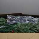5 Ft Pre-Lit Snowy Christmas Hinged Tree with Flash Modes and Multi-Color Lights