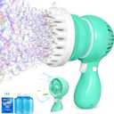 Sloosh Bubble Machine Gun with Removable Fan Solution Refill, Rocket Shape Bubble Guns Blaster for Kids Adults, Summer Toys, Party, Easter, Birthday Gift, Outdoor (Mint)