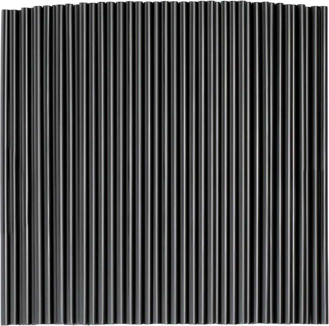 500 Pcs Black Disposable Drinking Plastic Straws.(0.23'' diameter and 8.26" long)