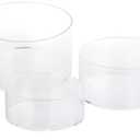 Clear Acrylic Round Display Nesting Riser Stands with Hollow Bottom, Transparent Cylinder Acrylic Display Stands Pedestal Base, 6"x3", 7"x4"