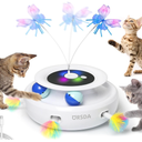 Orsda Cat Toy 3 in 1, Automatic Interactive Electronic Moving Ambush Feather