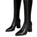 Feetquake Womens Knee High Boots Block Heel and Side Zipper Long Boots for Women Knee High Comfortable and Sexy Black Knee High Boots for Women 8.5M