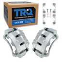 TRQ Front Driver and Passenger Side Brake Caliper Set Caliper Brackets Hardware Compatible with 99-04 Ford F-250 Super Duty 99-04 Ford F-350 Super Duty 00-05 Ford Excursion