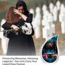 Neon Drum Set Urns for Human Ashes, Adult Male & Female, Small Keepsake Urn, Funeral Gift, 3Inch, Multicolor, Aluminum with Tiger Print, 29.6ml, Polished, 3 inches, Threaded Screw Lid (Pack of 4, Neaon)