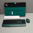 Wireless Keyboard and Mouse Combo, Ergonomic Keyboard with Wrist Rest, 2.4Ghz Wireless Connection, Compatible with PC/Laptop/Windows/Mac for Home and Office Use (Black Burgundy)