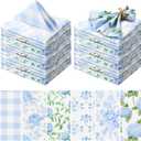 Hydrangea Floral Cloth Napkins 6 Patterns Washable Dinner Tea Party Napkins Reusable Plant Flowers Square Napkin Cotton Towel Decorative for Spring Wildflower Party(Blue Hydrangea,12 Pcs)