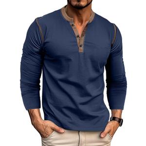 Mens Casual Short Sleeve Henley Shirts Classic Summer T-Shirt v Neck Lightweight Tee (Large)