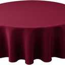 4 Pack Textured Fabric Round Tablecloths 60", Red Water Resistant Tableclothes Small Circle Folding Table Covers Linen for Dining, Kitchen, Wedding, Parties etc Machine Washable