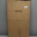 Malier Metal Dog Gate with Door, 34"-55" Width Expandable Dog Gate Short Pet Gate for Stairs and Doorways, Pressure Mount Step Over Indoor Dog Gates for Small Dogs Puppy (White, 13.8''H × 34''- 55''W)