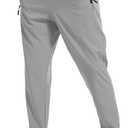 Rapoo Men's Lightweight Joggers Pants Quick Dry Workout Track Running Gym Athletic Pants with 3 Zipper Pockets (Gray, S)