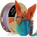 LOVOON Matte Tricolors PLA 3D Printer Filament Multi-Color Changing by Angle Rainbow PLA 3D Printing Filament Fit Most 3D Printers/3D Pens,Matte Orange/Blue/Yellow,1KG(2.2lbs)/Spool