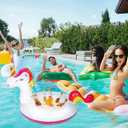 Bencailor Inflatable Pool Float Cooler Drink Holder Summer Party, Unicorn, 54 x 35 x 42"