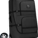Padded Stroller Travel Bag with Wheels, Compatible with Nuna Mixx Next, UPPAbaby MINU V2 and MINU, Padded Stroller Storage Bag for Airplane, Foldable Gate Check Stroller Bag with Dual Handles