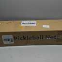 Portable Pickleball Net Set with Wheels, Regulation Size 22 FT & Half Court 11 FT, Steady Metal Frame Pickle Ball Net Set System with Carry Bag for Backyards, Driveways, and Garages