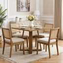 LITTLE TREE 31.5" Dining Table, Square Dining Table for 2/4, Wooden Kitchen Table, Modern Small Dinner Table for Small Space, Apartment, Dining Room, Kitchen, Living Room Natural (No Stool), 31.50" W x 31.10" D x 29.53" H