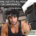 GurZinn Neck Harness Trainer - Adjustable 40" (100cm) Heavy Duty Rope & Neoprene Padding | Improve Neck Strength & Reduce Neck Pain | Gym & Home Use