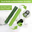 Replacement Parts Compatible with iRobot Roomba I, E & J Series i7 i7+ i2 i3 i3+ i4 i4+ i6 i6+ i8 i8+/Plus j6+ j7, 1 Set of Multi-Surface Rubber Brushes, 6 HEPA Filters, 6 Side Brushes