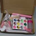 Nail Kit Set Professional Acrylic with Everything, 12 Glitter Acrylic Powder Kit Nails Art Tips Decoration, DIY Nail Art Tool and Supplies for Beginners