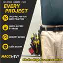 [MAGG HEVI] Tool Pouch with Belt Clip, Quickly Attach and Release from Tool Belts, Utility Tool Organizer Pouch for Electrician, Carpenter, Construction, Technician