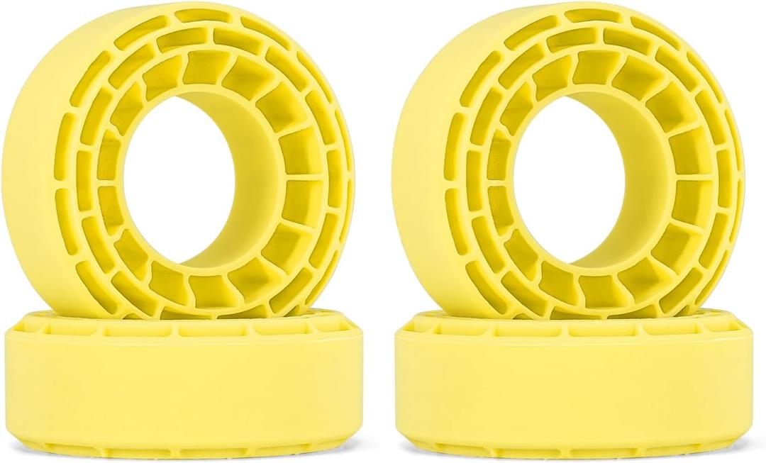 INJORA 4pcs Silicone Rubber Inserts for 56-58mm*22-24mm 1.0" Tires(1056)(Yellow)