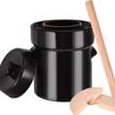 Fermentation Crock 5 Liter / 1.3 Gallon, Sauerkraut Crock with Lid, Weights & Pounder - Ceramic Fermenting Crock Kit for Pickling Cabbage Kimchi Pickle Vegetables- Sauerkraut Fermentation Crock.