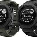 NotoCity for Garmin Instinct Band, Soft Silicone Replacement Watch Strap Compatible with Garmin Instinct/Solar/Tactical(Army Green,Black)