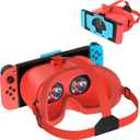 DEVASO Upgraded VR Headset for Nintendo Switch & Switch OLED, Switch Virtual Reality Glasses with Adjustable HD Lenses and Comfortable Head Strap, Labo VR Kit 3D Goggles for Switch Accessories (Orange&Blue)