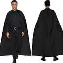 Spooktacular Creations Halloween Cape Costume, Black Cape for Adult, Black Cloak Knight for Halloween Dress Up Party Cosplay (Black, L)