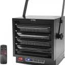 CTSC 10000W Electric Garage Heater, 240v Hardwired Fan-Forced Shop Heater with Digital Thermostat, Remote Control and Timer, ECO Function, Voltage Display Design, Ideal for Workshop, ETL Listed