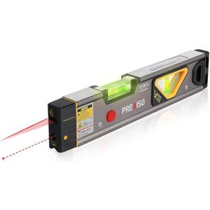 PREXISO 2-in-1 Laser Level 12 in Spirit Level with Light, 100Ft Alignment Point & 30Ft Leveling Line, Magnetic Laser Leveler Tool for Construction Picture Hanging Wall Writing Painting Home Renovation