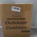 Favoyard Waterproof Outdoor Chair Cushion Beige 22 x 22 Inch, Water Resistant Patio Seat & Back Pad, 3-Year Fade Resistant Thick Cushion with Anti-Slip Straps & Removable Washable Cover