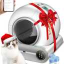 Automatic Litter Box, Upgraded Robot Self Cleaning Litter Box for Multiple Cats, 65L+9L Extra Large, Features Negative ion Sterilization and Deodorization, APP Control, 3 Rolls Litter Bag Liners