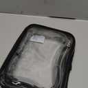 PACKISM Clear Makeup Bag - TSA Approved Toiletry Bag with Handle Large Opening, Clear Toiletry Bags for Traveling Travel Essentials, Travel Bags for Toiletries, Black (01 Active Black)